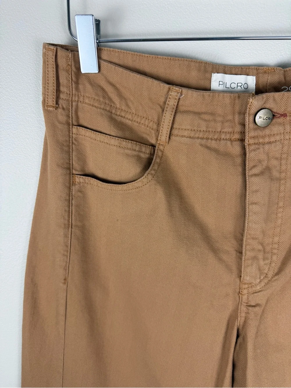 PILCRO Mid-Rise Wide Flare Adi Pants in Cognac - Picture 5 of 9